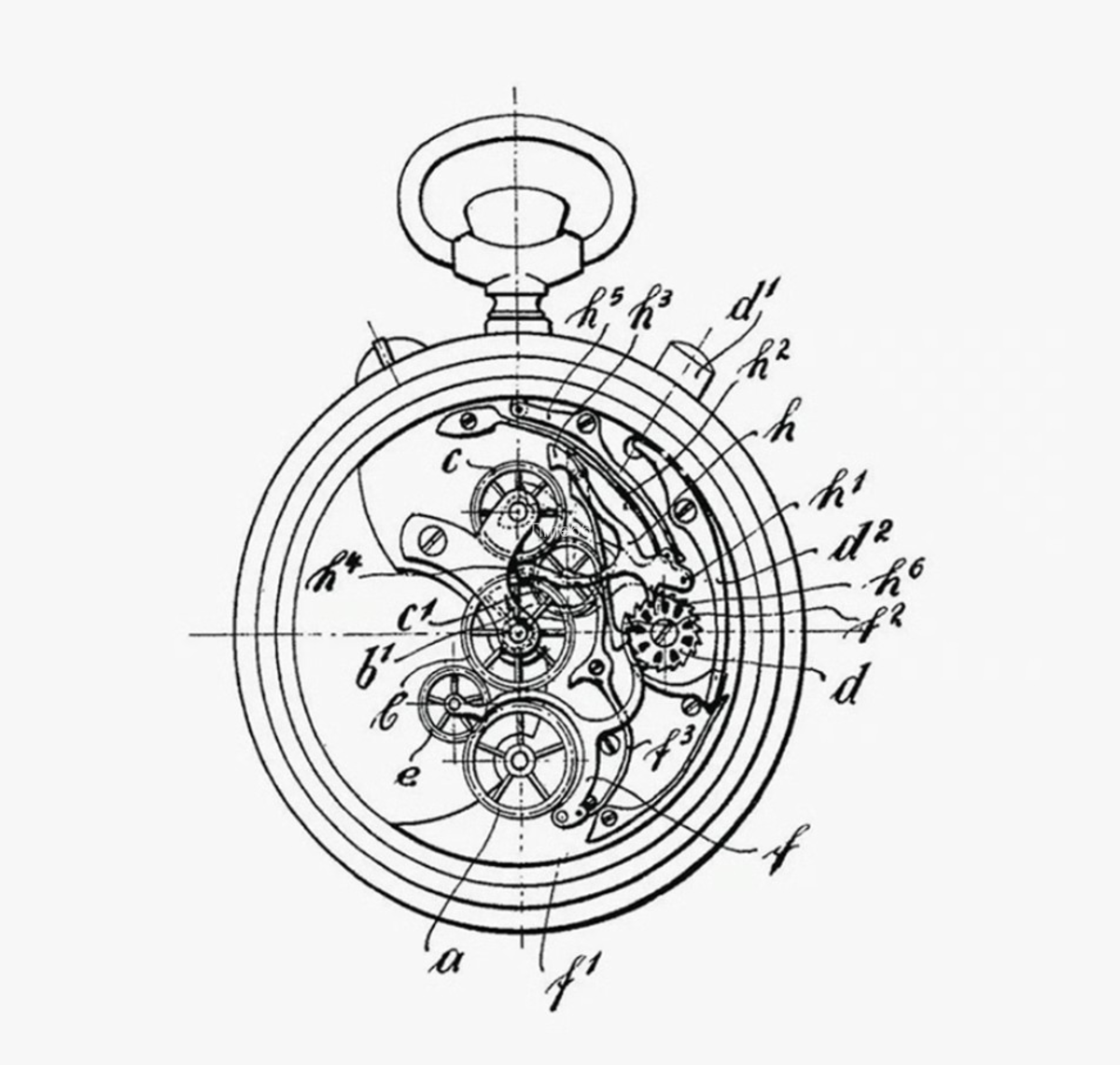 Chronograph with Independent Pushpiece (Start/Stop separate from Reset)