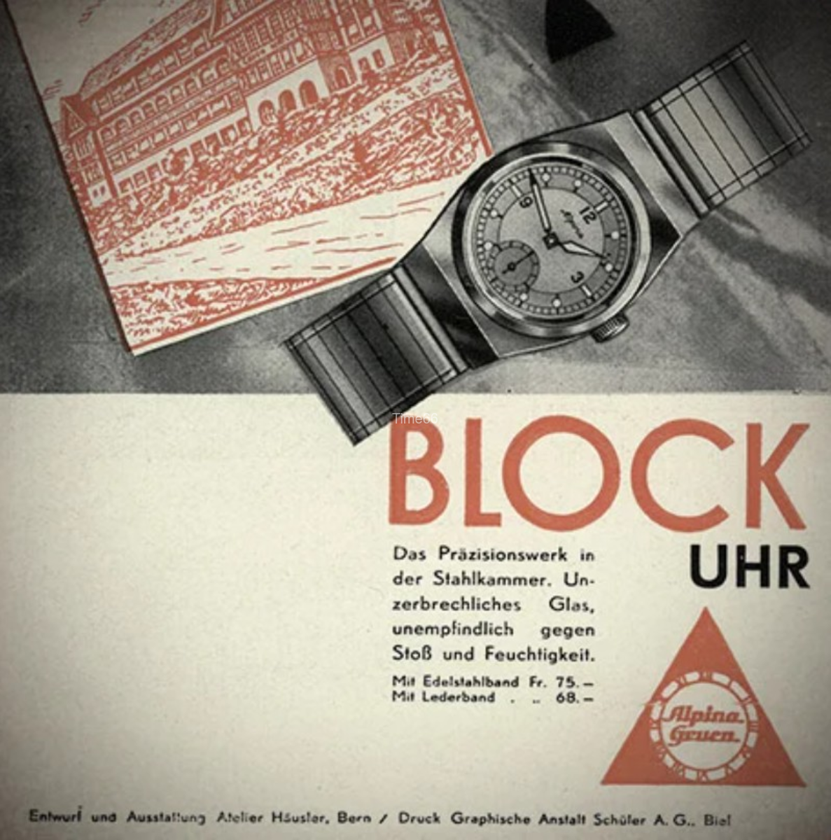 Block Uhr e Coroa Patenteada (Brevet 1464)